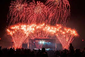 Feuerwerke und Feuershows für Bühne und Events